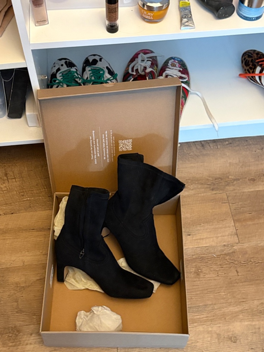 Dolce Vita Black Mid-Calf Stretch Heel Boots